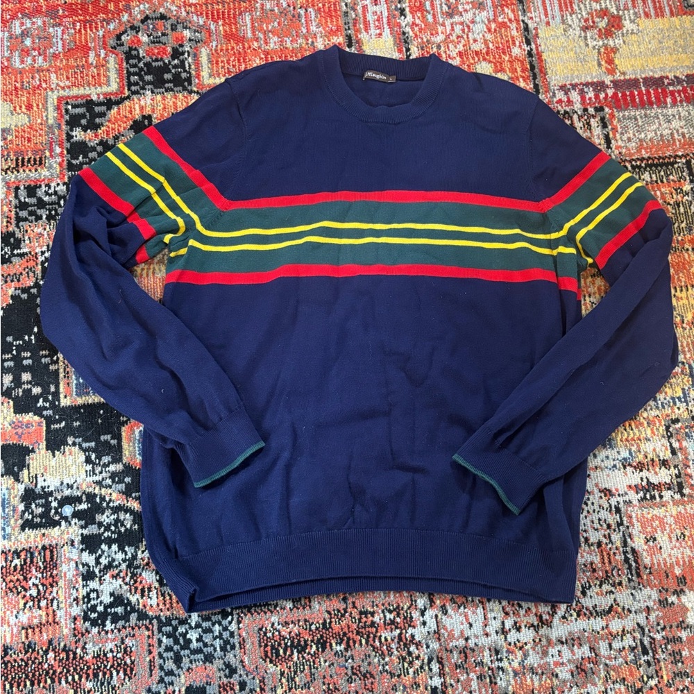 J. McLaughlin Navy Crewneck Sweater